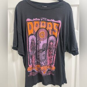 H&M Dark Gray Doors Band T-Shirt